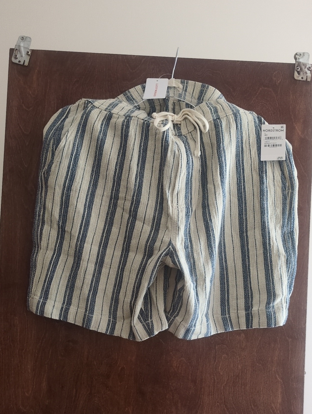 Nordstrom Striped Knit Top in Navy & Cream